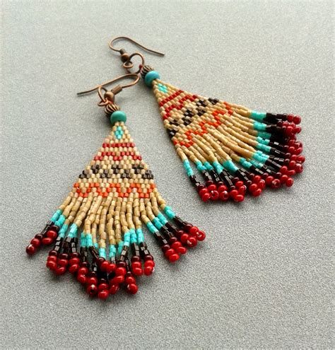 beaded earring patterns|beaded earring patterns free online.